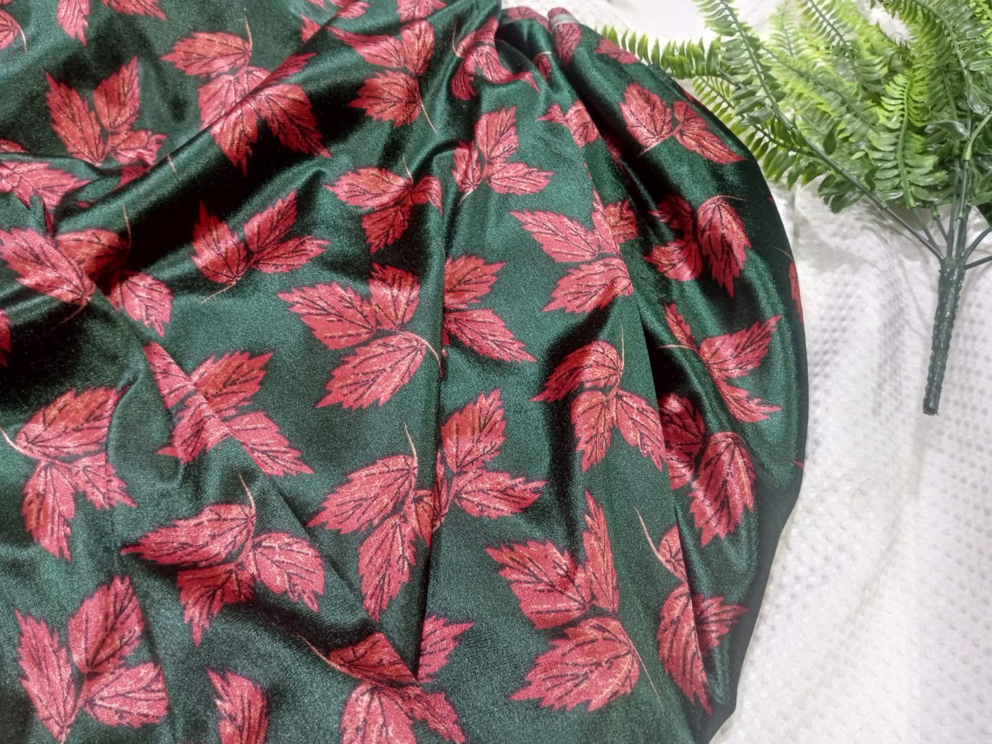 Printed korean velvet allover 2 piece kpv9