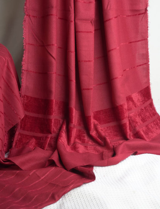 Alpine Velvet line Dhanak base maroon color 3 PC VT04