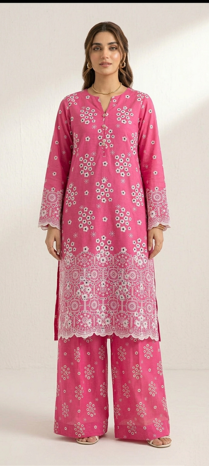 unstitch printed lawn Damman booring 2 piece d1