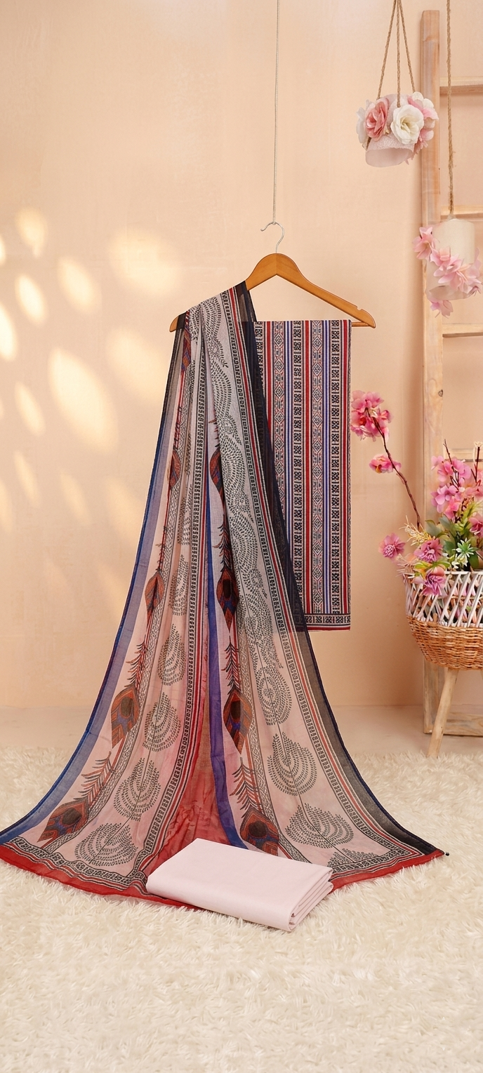 3Piece - Printed Lawn Suit kcp