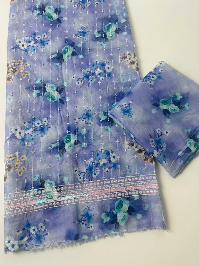 2 piece lawn printed sequence and moti work d4