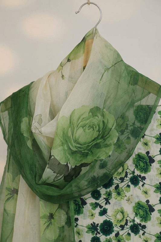 Lawn Printed 3 Piece with Bamber Dubatta BS.26.06. L. green