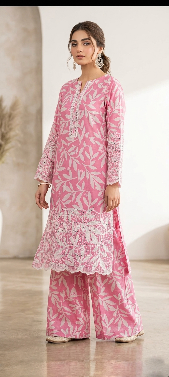 unstitch printed lawn Damman booring 2 piece d7