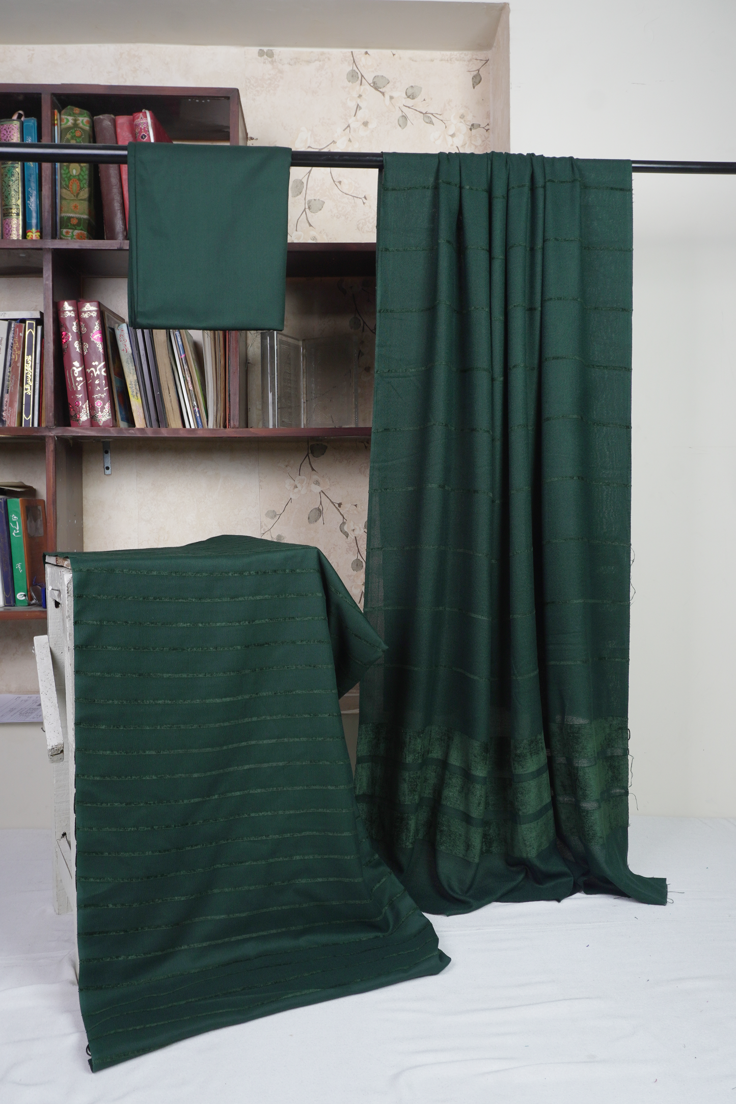 Alpine Velvet line 3 PC Dhanak base Bottle Green color VT024