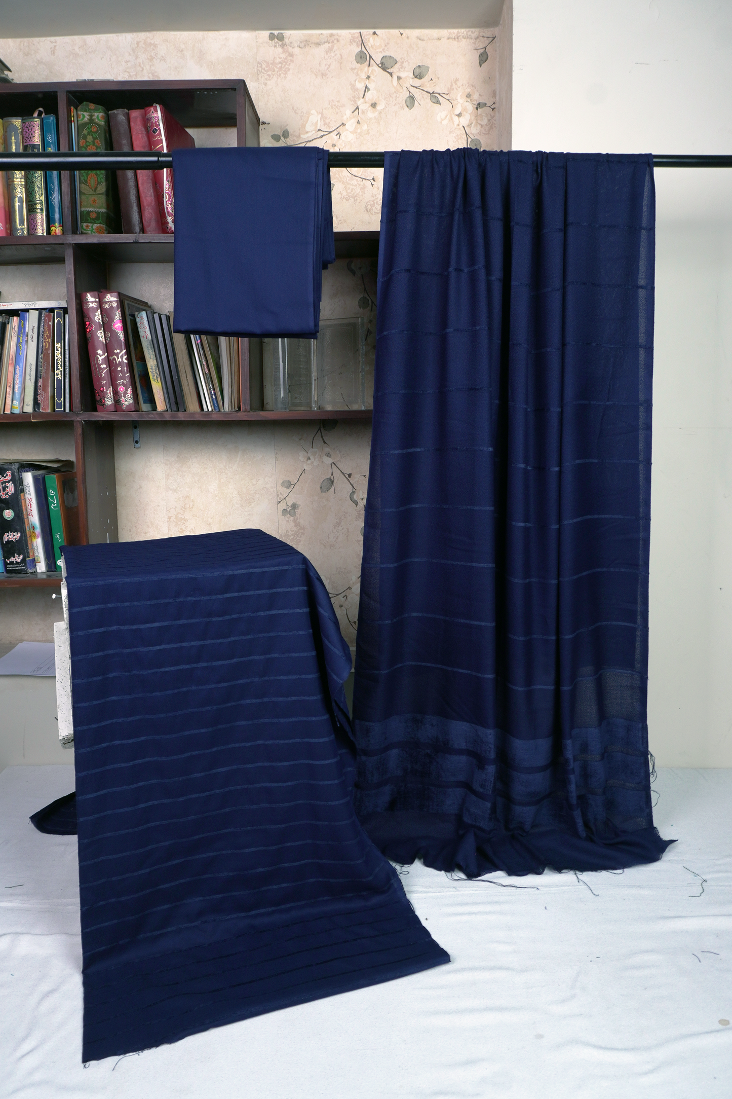 Alpine Velvet line 3 PC Dhanak base n color Navy Blue VT025