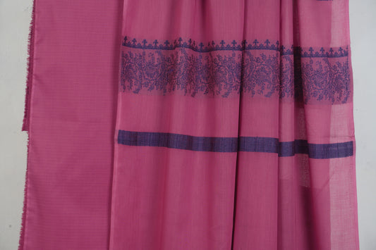 3 Piece doria lawn with banarsi shawl pink BSL3