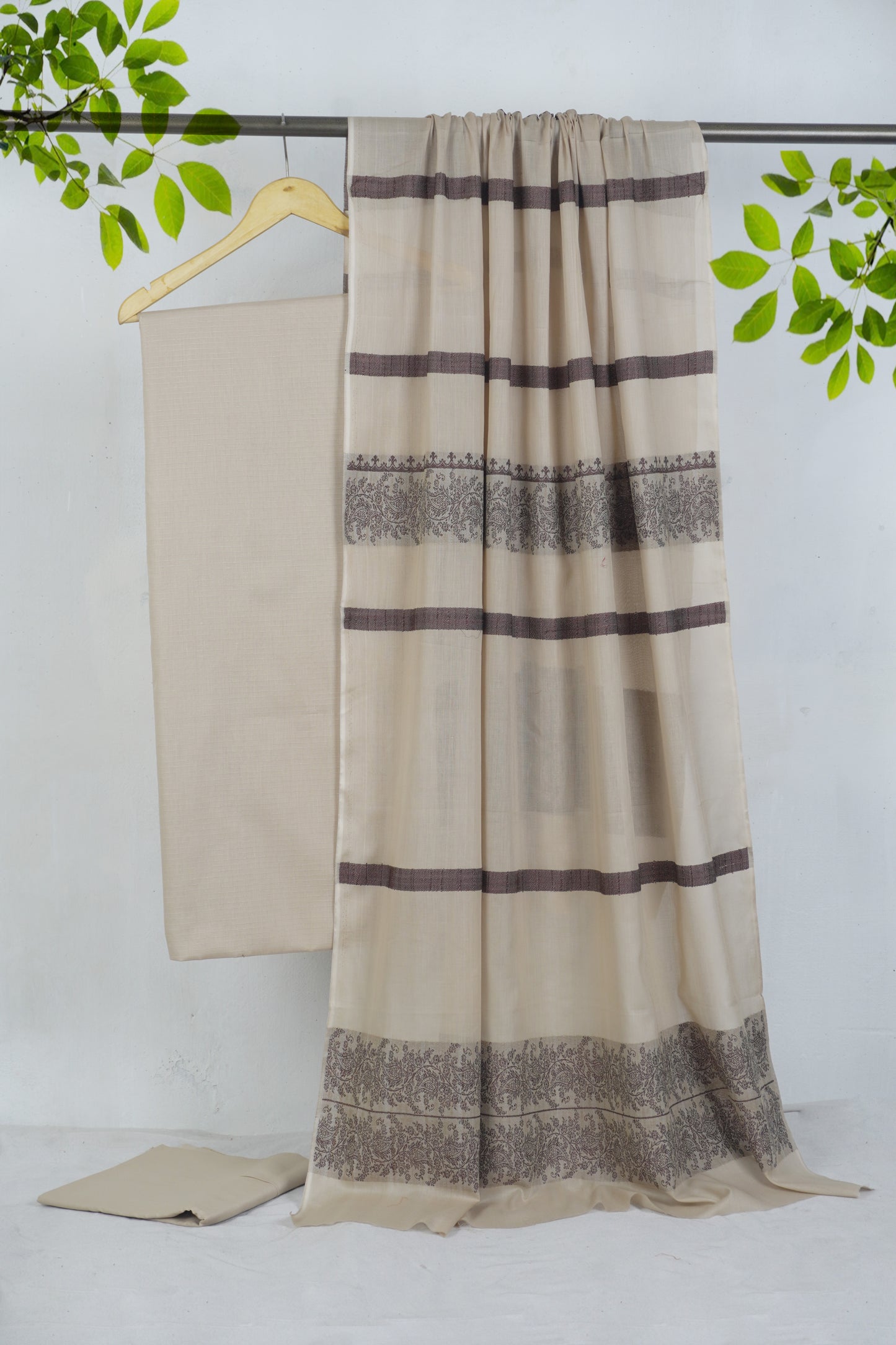 3 Piece doria lawn with banarsi shawl skin BSL5