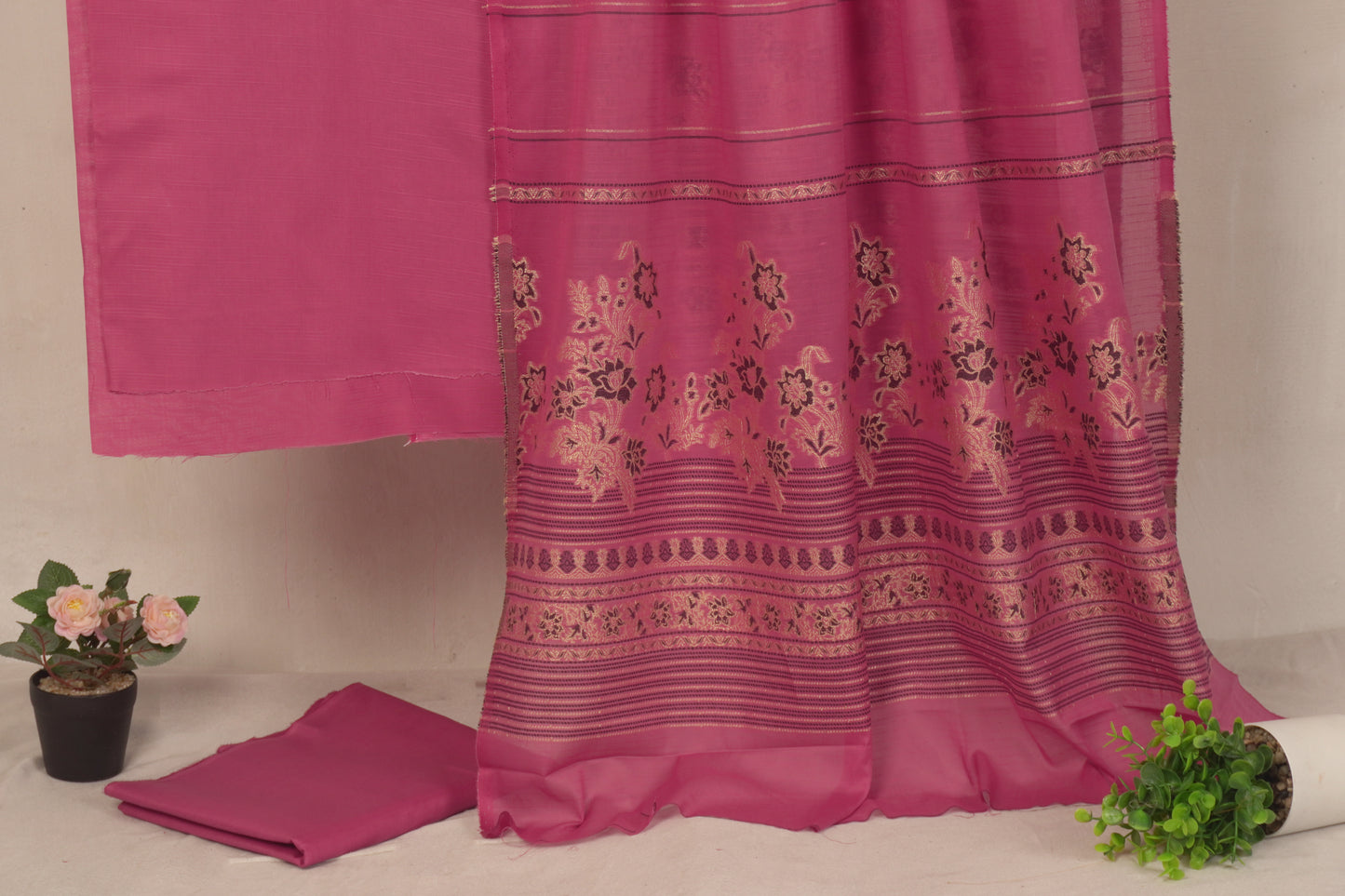 3 Piece doria lawn with banarsi shawl BSL9