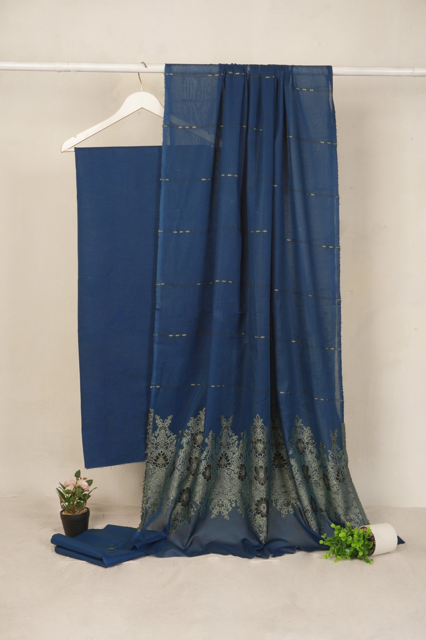 3 Piece doria lawn with banarsi shawl BSL14