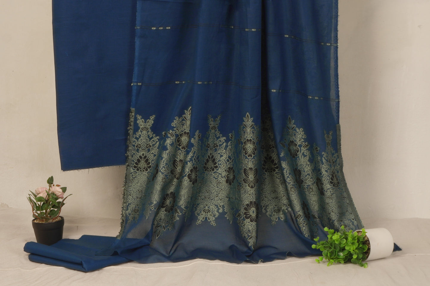 3 Piece doria lawn with banarsi shawl BSL14
