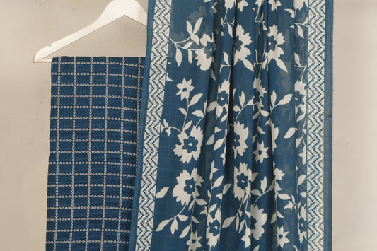 3 piece Lawn Embroided shirt with digital printed dubatta EDD4 zink