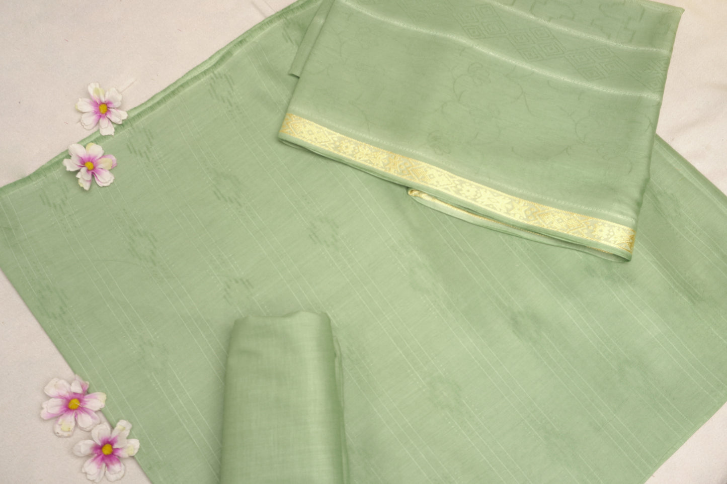 3 piece doria lawn with Takashi self-jacquard dubatta TKJ15