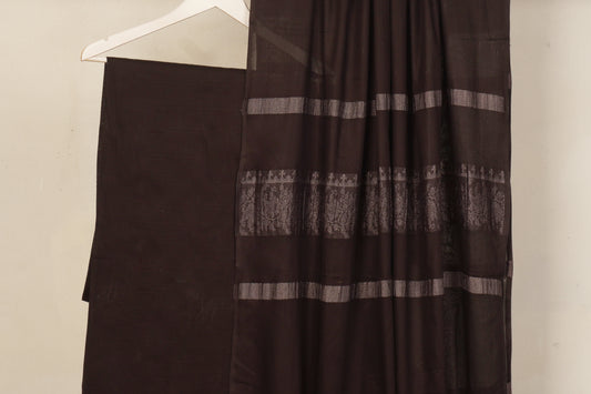 3 Piece doria lawn with banarsi shawl black BSL16