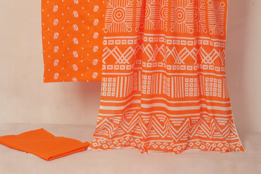 3 piece Lawn Embroided shirt with digital printed dubatta EDD9