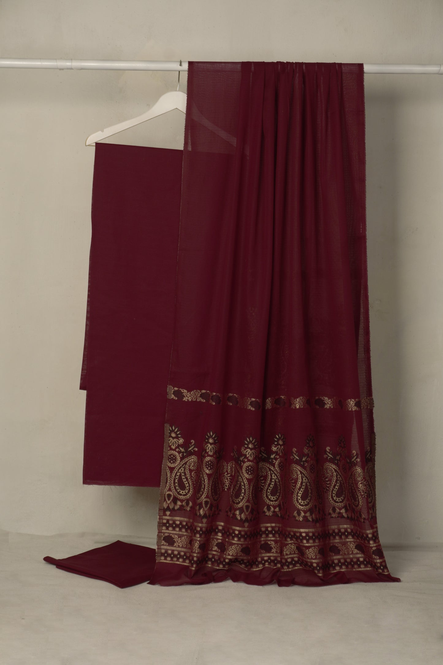 Lawn 3 piece with light weight Jacquard shawl BSLa4