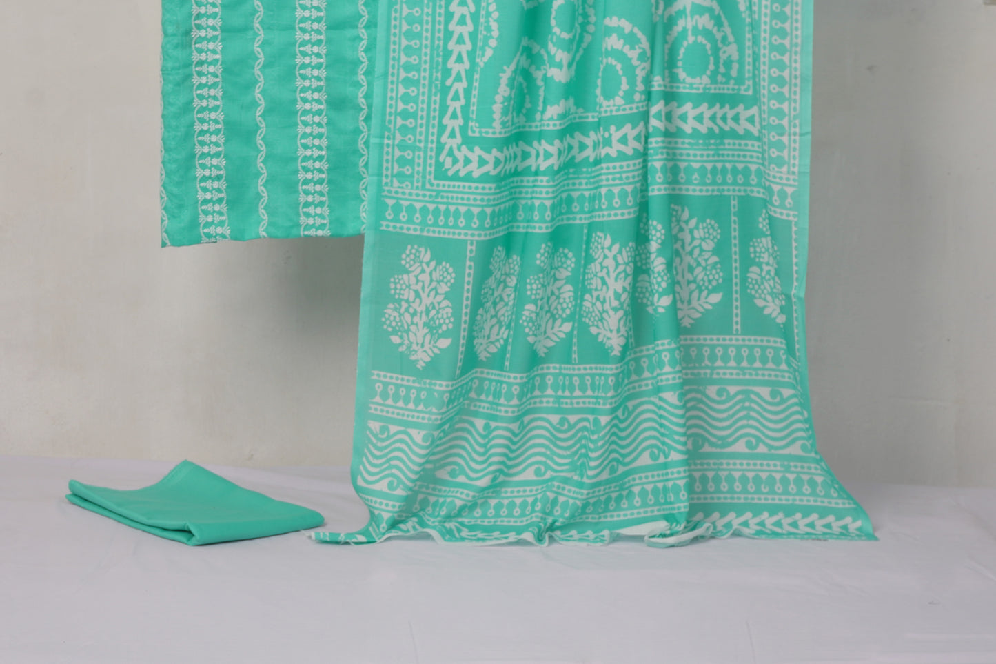 3 piece Lawn Embroided shirt with digital printed dubatta EDD13