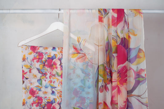 Lawn Printed 3 Piece with Bamber Dubatta BS3