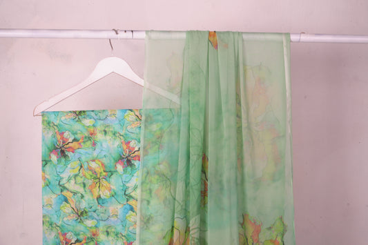 Lawn Printed 3 Piece with Bamber Dubatta BS5