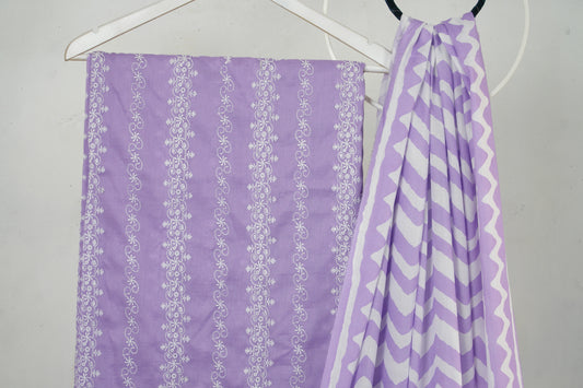 3 piece Lawn Embroided shirt with digital printed dubatta EDD19