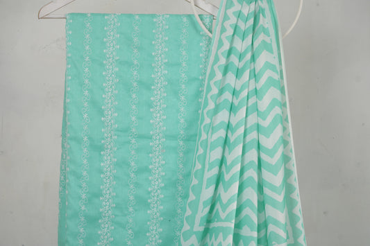 3 piece Lawn Embroided shirt with digital printed dubatta EDD20