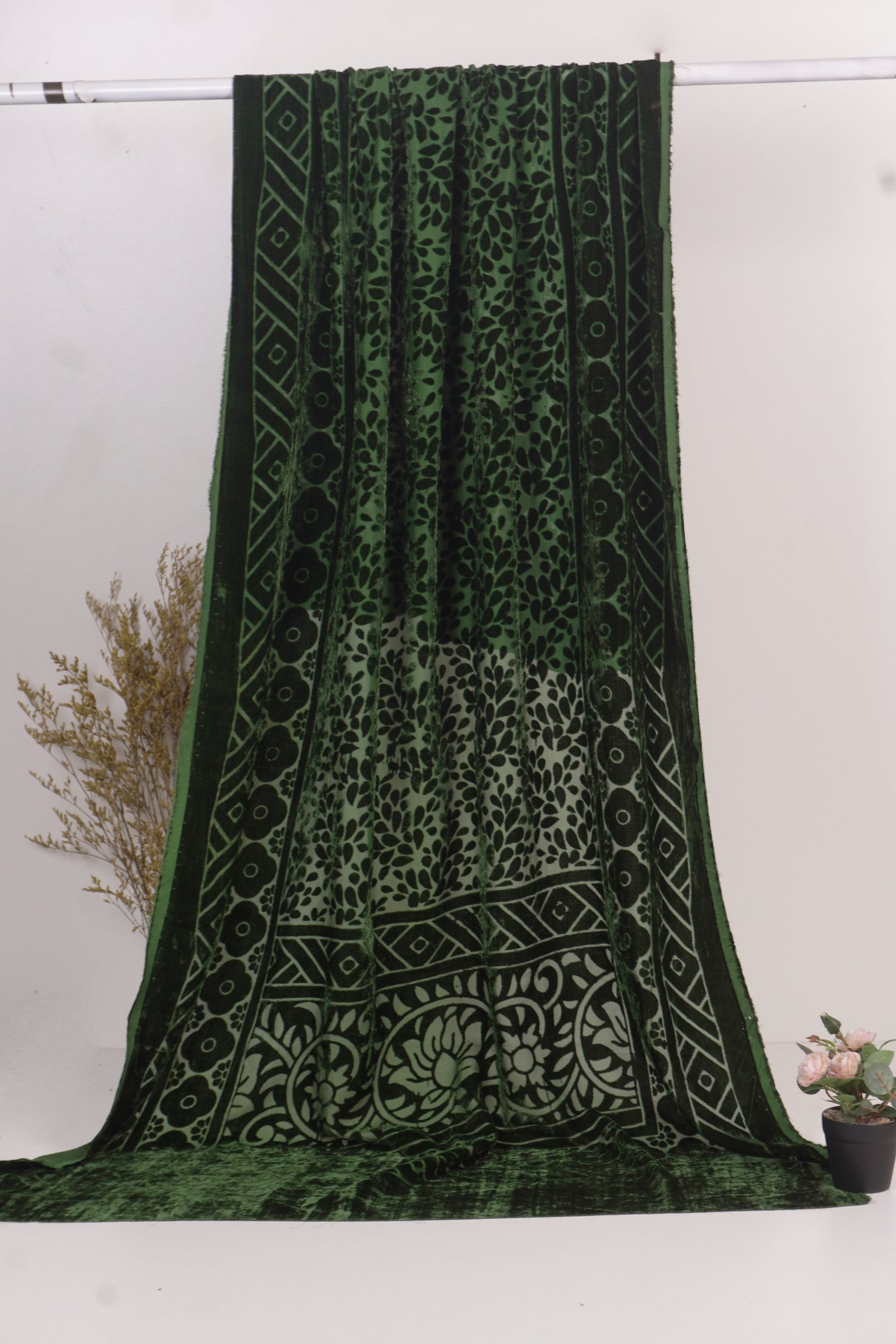 Winter Palachi shawl (Bottle green ) Ps3