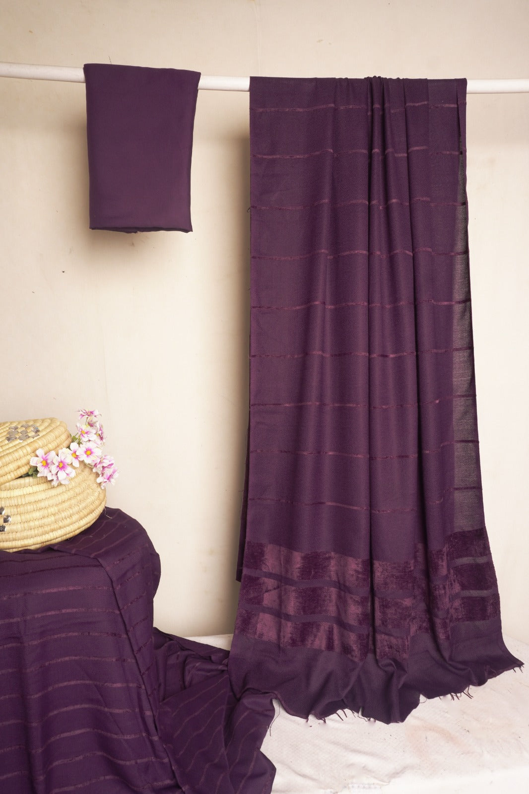 Alpine Velvet line Dhanak basePurple color 3 PC VT08
