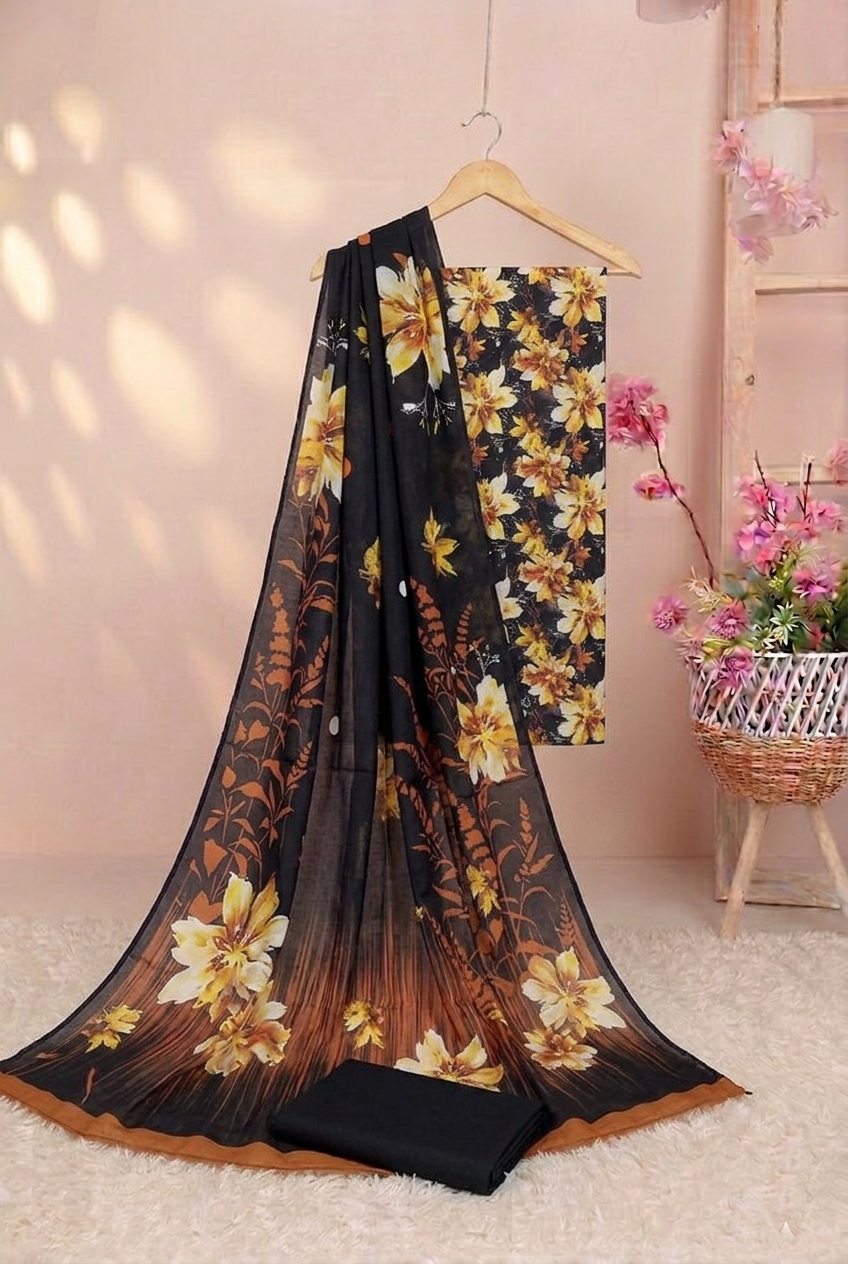 3Piece - Printed Lawn Suit awm4