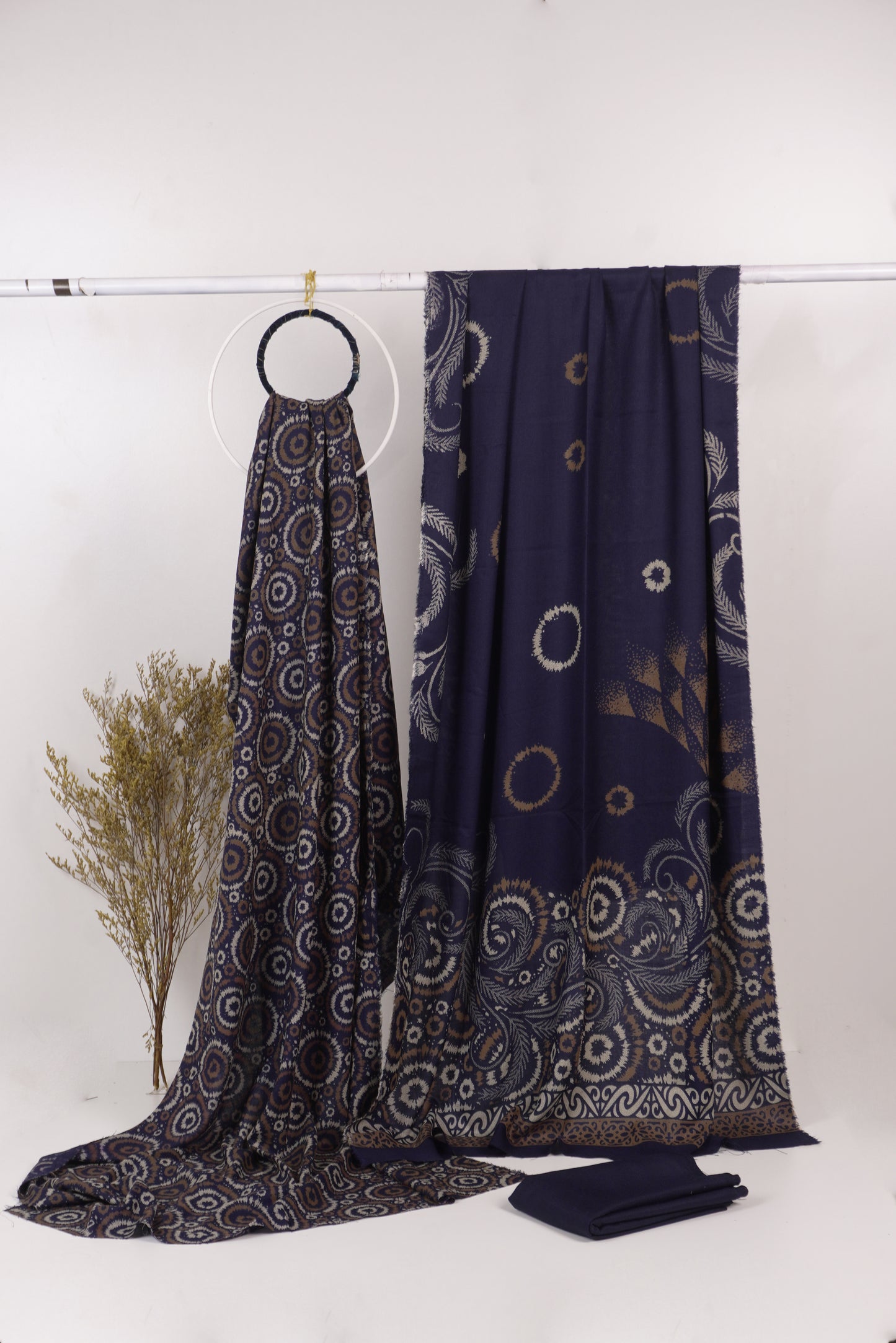 3Piece - Dhanak Lakhani Print Suit Classic (blue ) CD