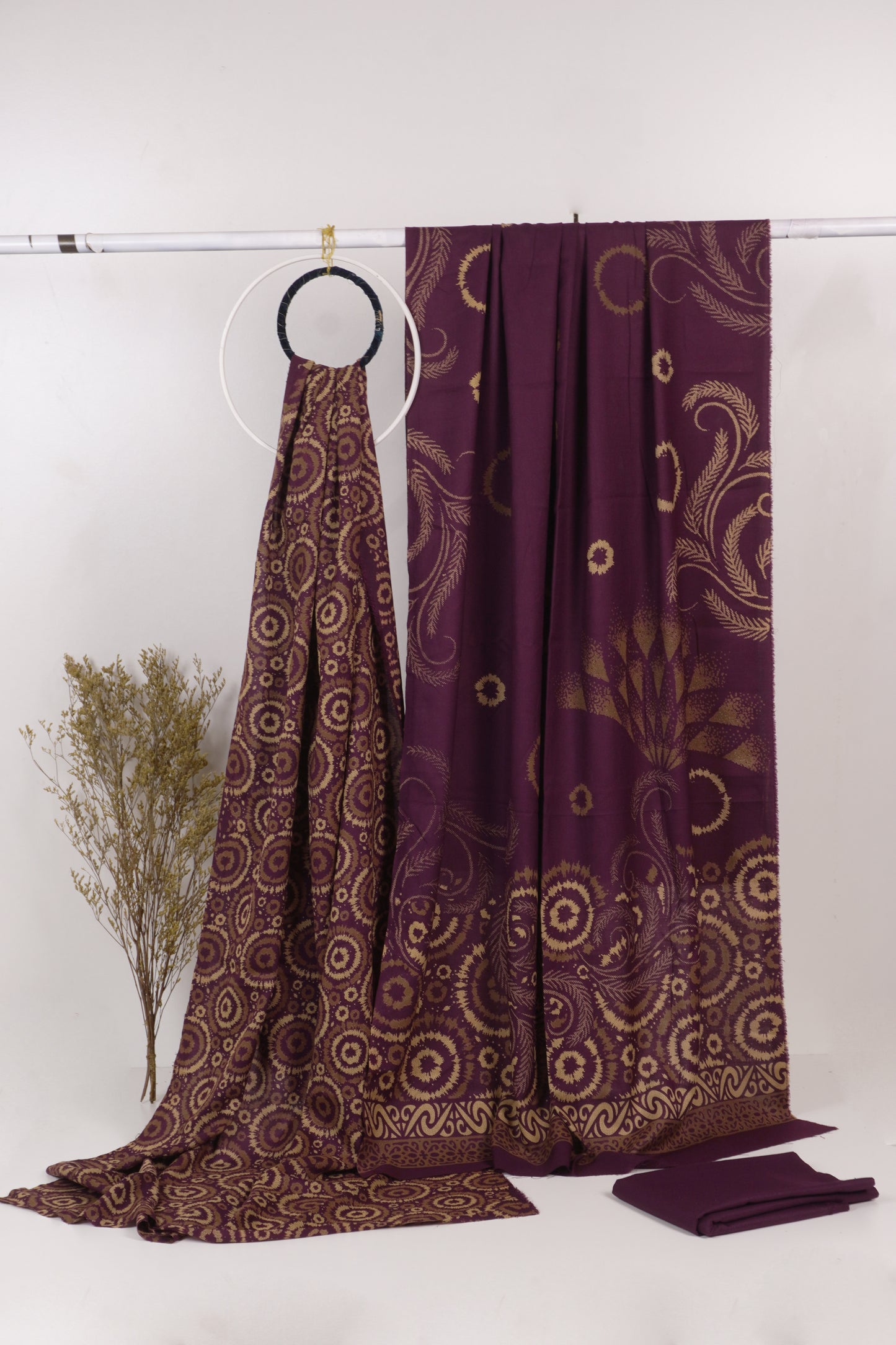 3Piece - Dhanak Lakhani Print Suit Classic ( purple ) CD