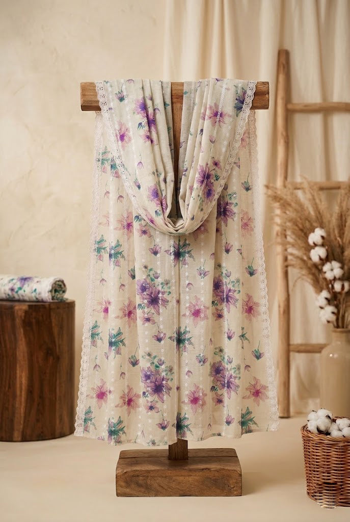Embroidered Lawn Shawl d4