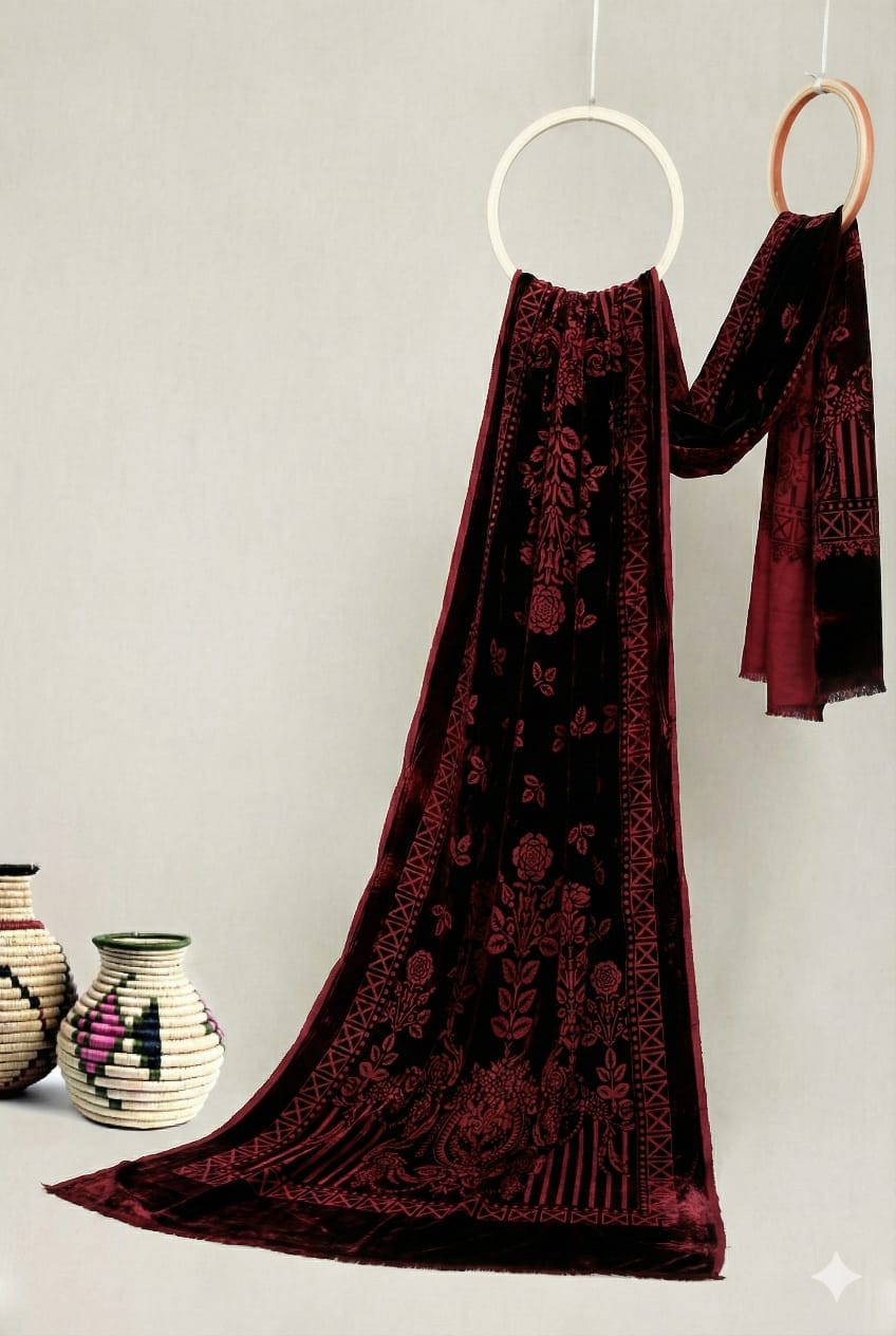 Winter Palachi shawl (maroon ) Ps3