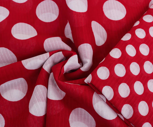 Dooriya Lawn Polka Dot Collection PDred