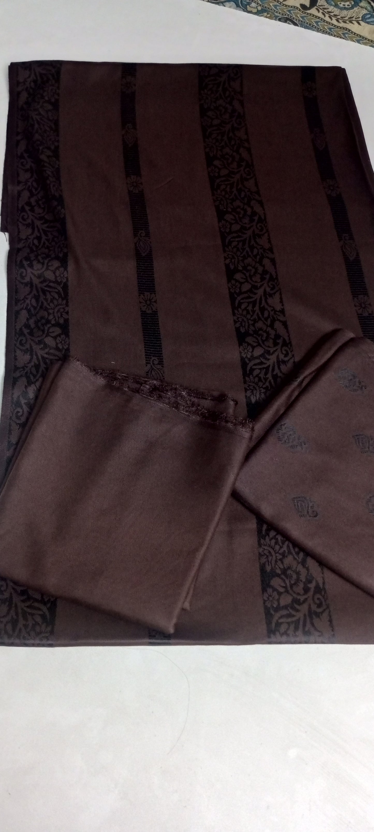 3PC MARINA MOTIF BROSHA VERY SOFT PREMIUM QUALITY WINTER COLLECTION (chocolate)
