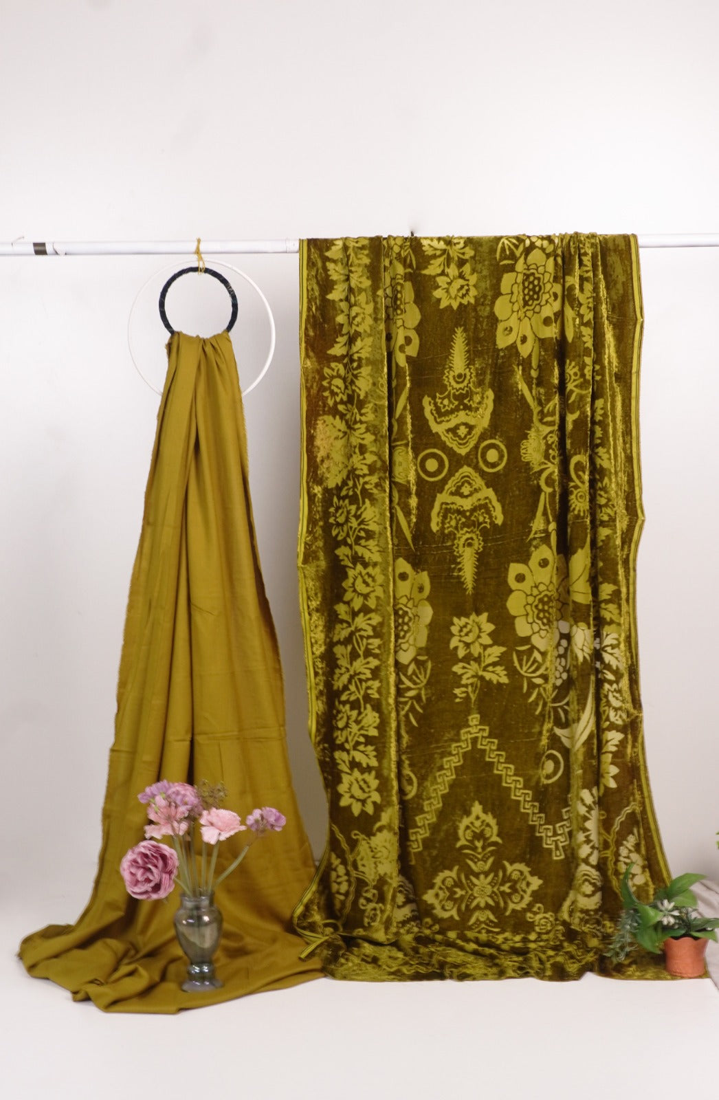 3 piece winter Palachi Shawl with Moon light Marina shirt and trouser (dhani)