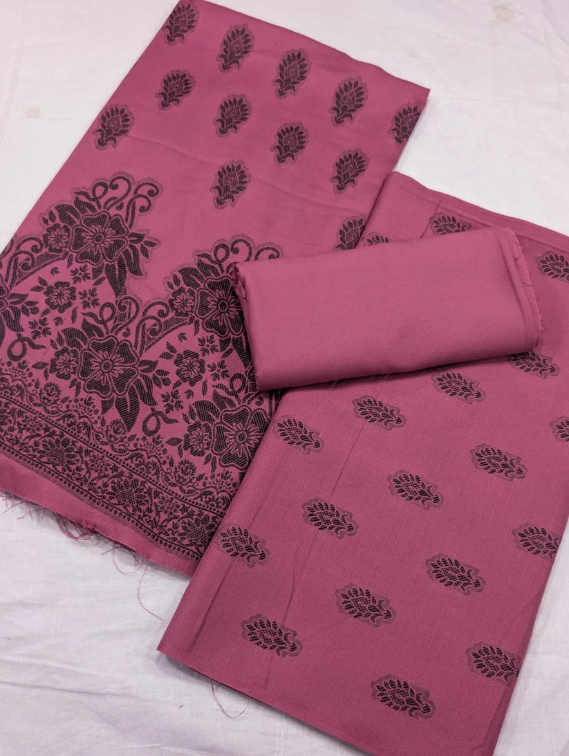 3PC MARINA MOTIF BROSHA VERY SOFT PREMIUM QUALITY WINTER COLLECTION (tea pink 1.1)