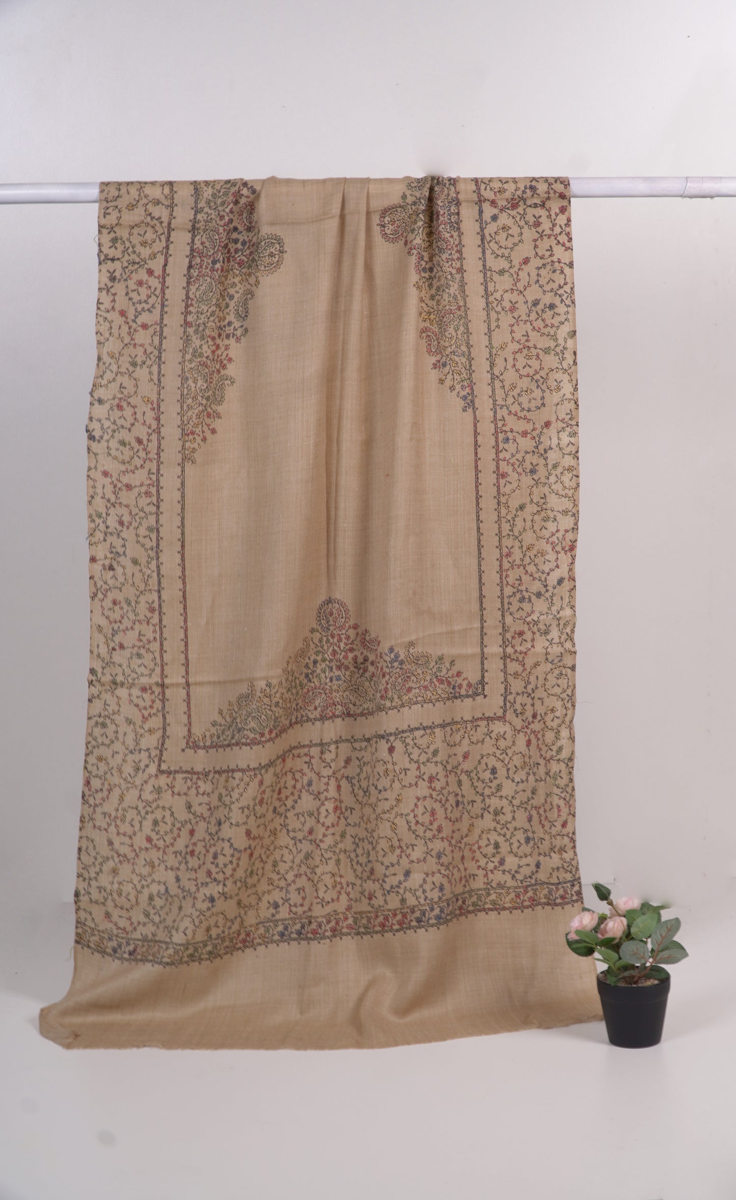 Acralic Printed Pashmina staller (Embroidrd )