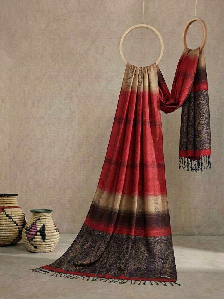 WINTER FANCY WOOL SHAWL DYE AND DYE 01