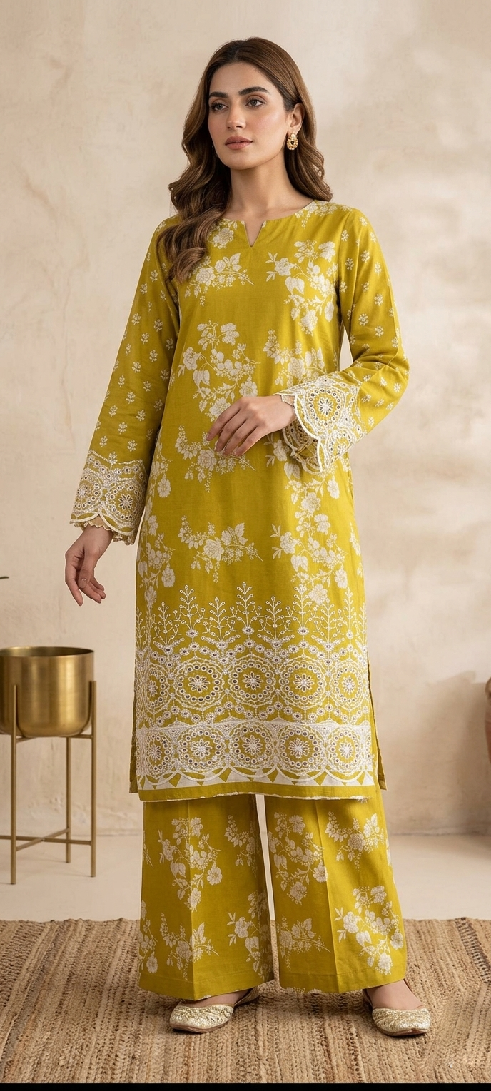 unstitch printed lawn Damman  booring 2 piece