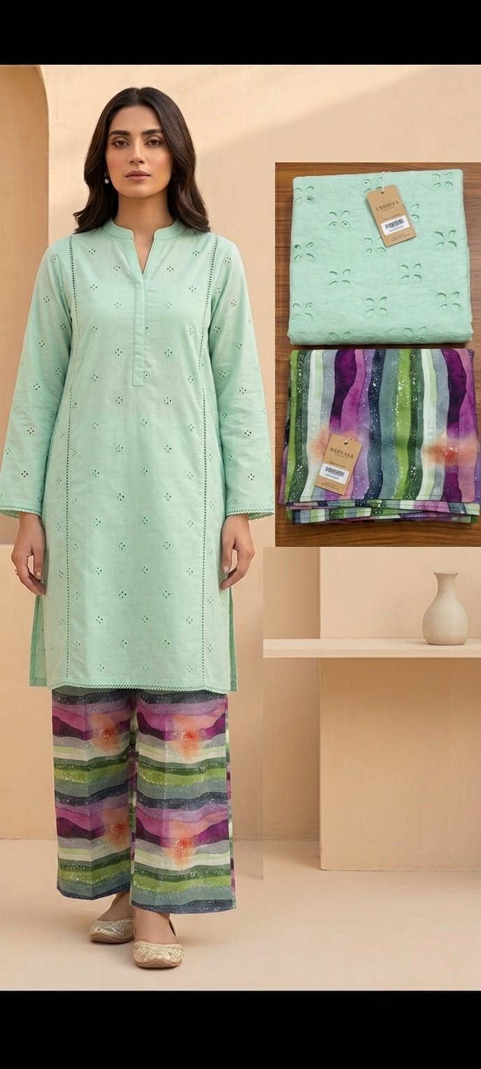 Unstithed Chicken booring shirt with printed trouser  D10
