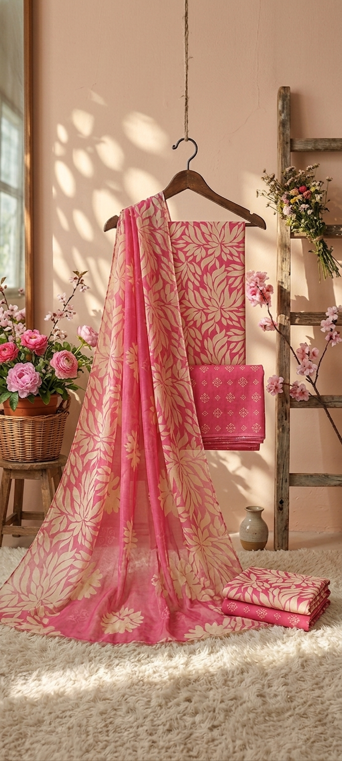 Lawn Printed 3 Piece with Bamber Dubatta BS26.01
