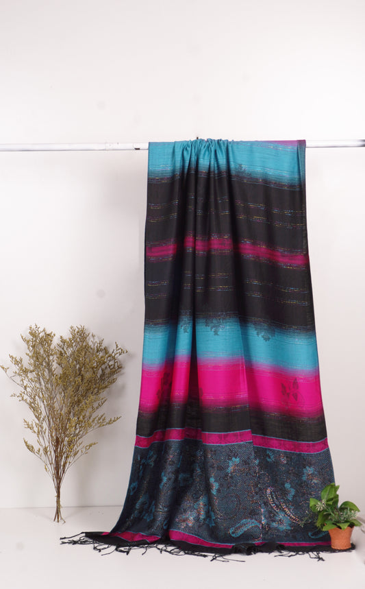 WINTER FANCY WOOL SHAWL DYE AND DYE 02