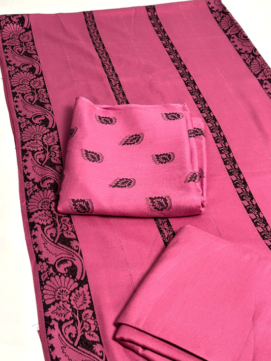 3PC MARINA MOTIF BROSHA VERY SOFT PREMIUM QUALITY WINTER COLLECTION (TEA PINK )