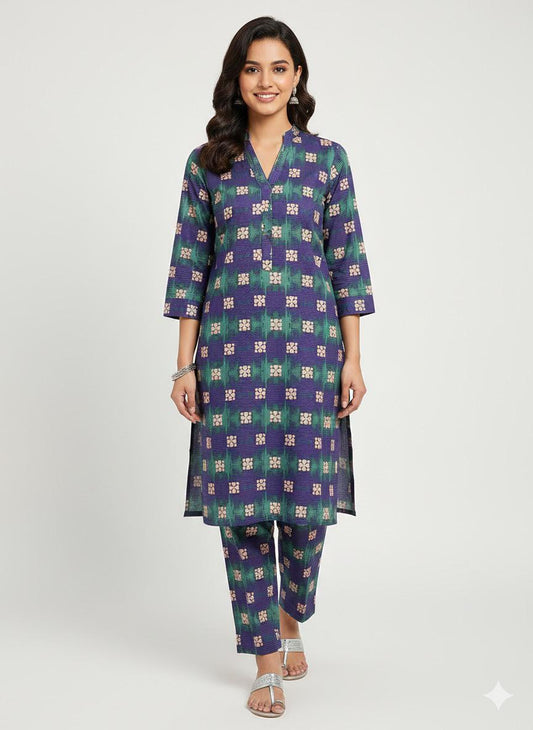 2 piece printed khaddar sk17