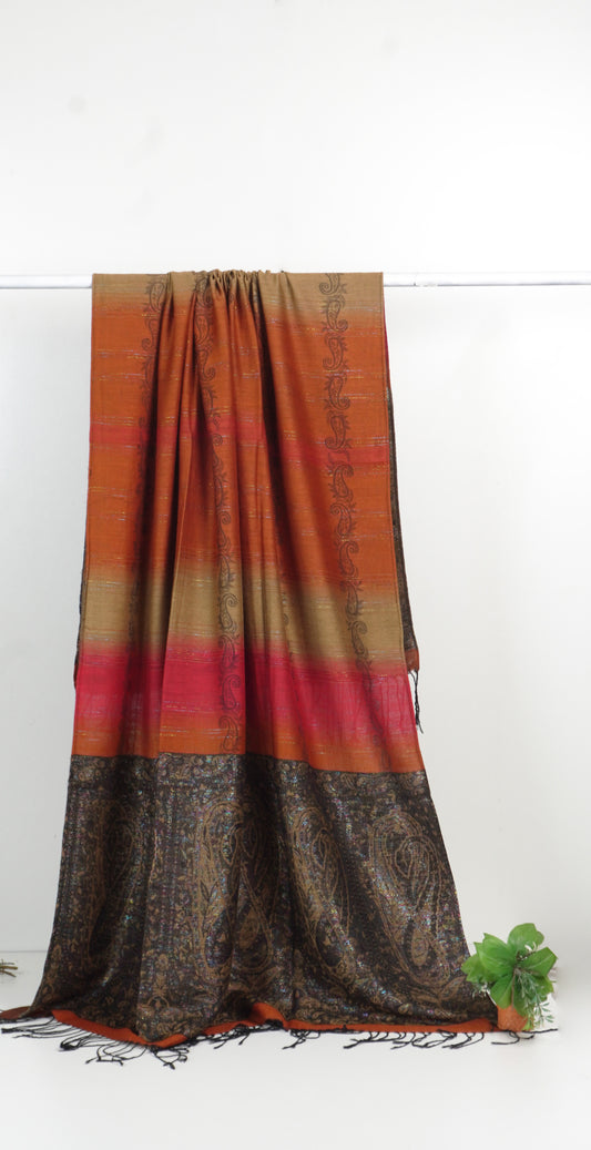 WINTER FANCY WOOL SHAWL DYE AND DYE 05