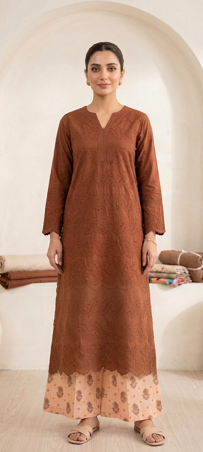 Unstithed Chicken booring shirt with printed trouser     D35