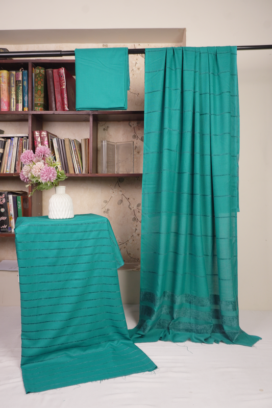 Alpine  Velvet line   3 PC Dhanak base sea green color VT0 22