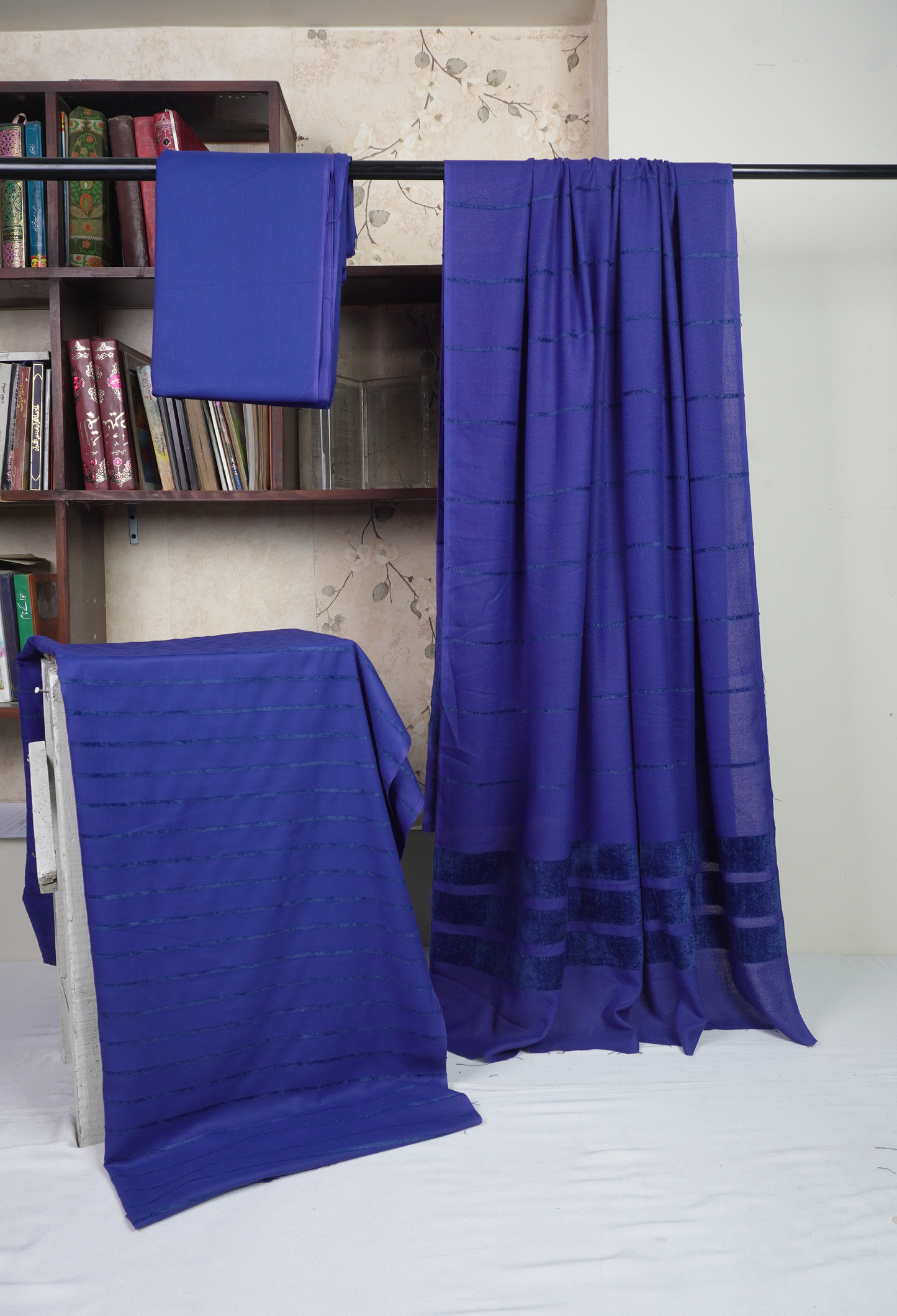 Alpine  Velvet line   3 PC Dhanak base color Royal blue VT023