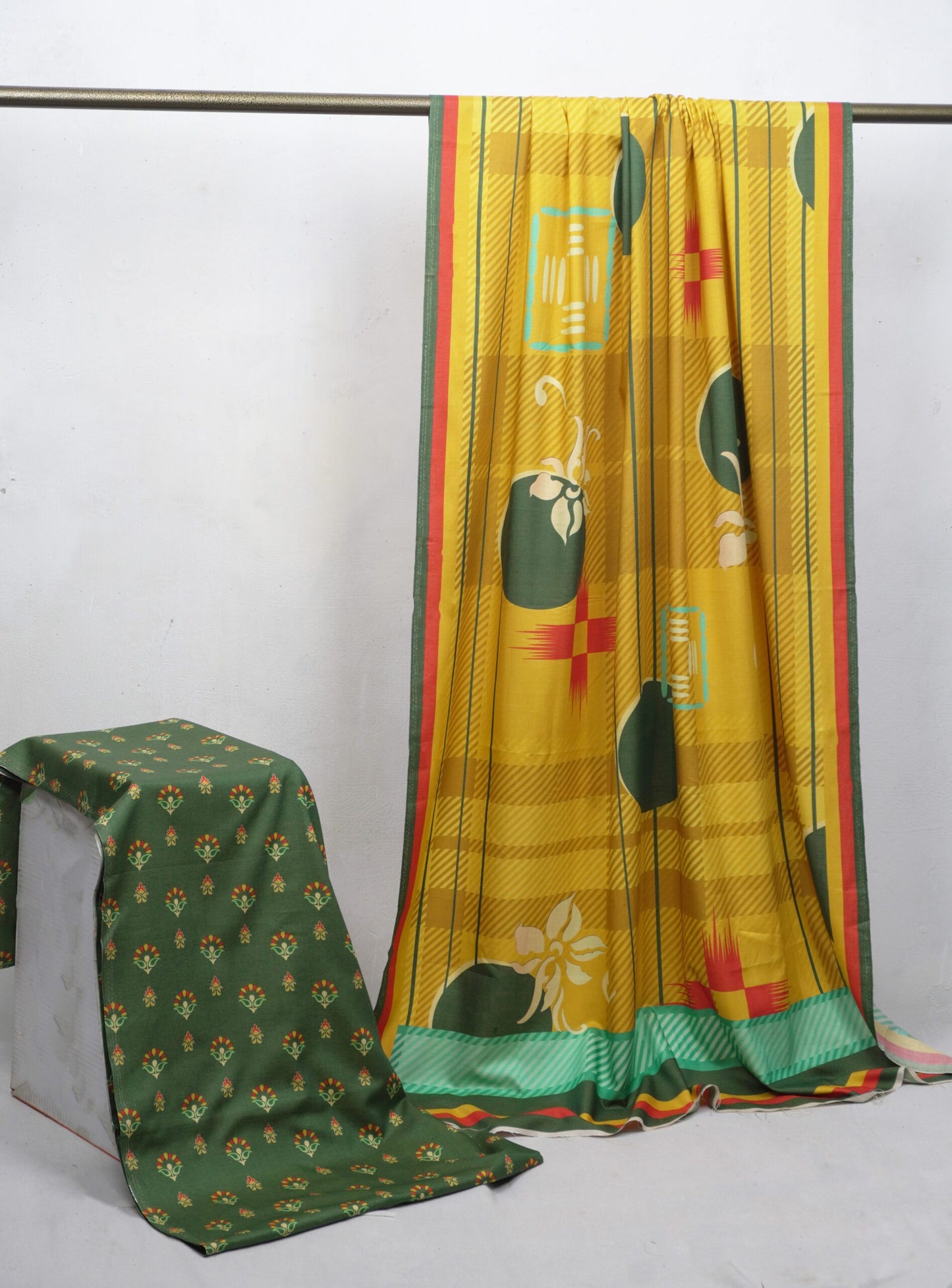 Wrinkle free shamry linen 3 piece D 7