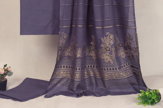 Lawn 3 piece with light weight Jacquard shawl      BSLB5