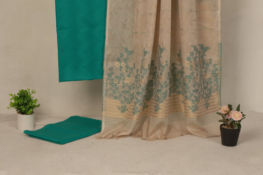 3 Piece  doria lawn with banarsi shawl with barosha shirt     BSL21